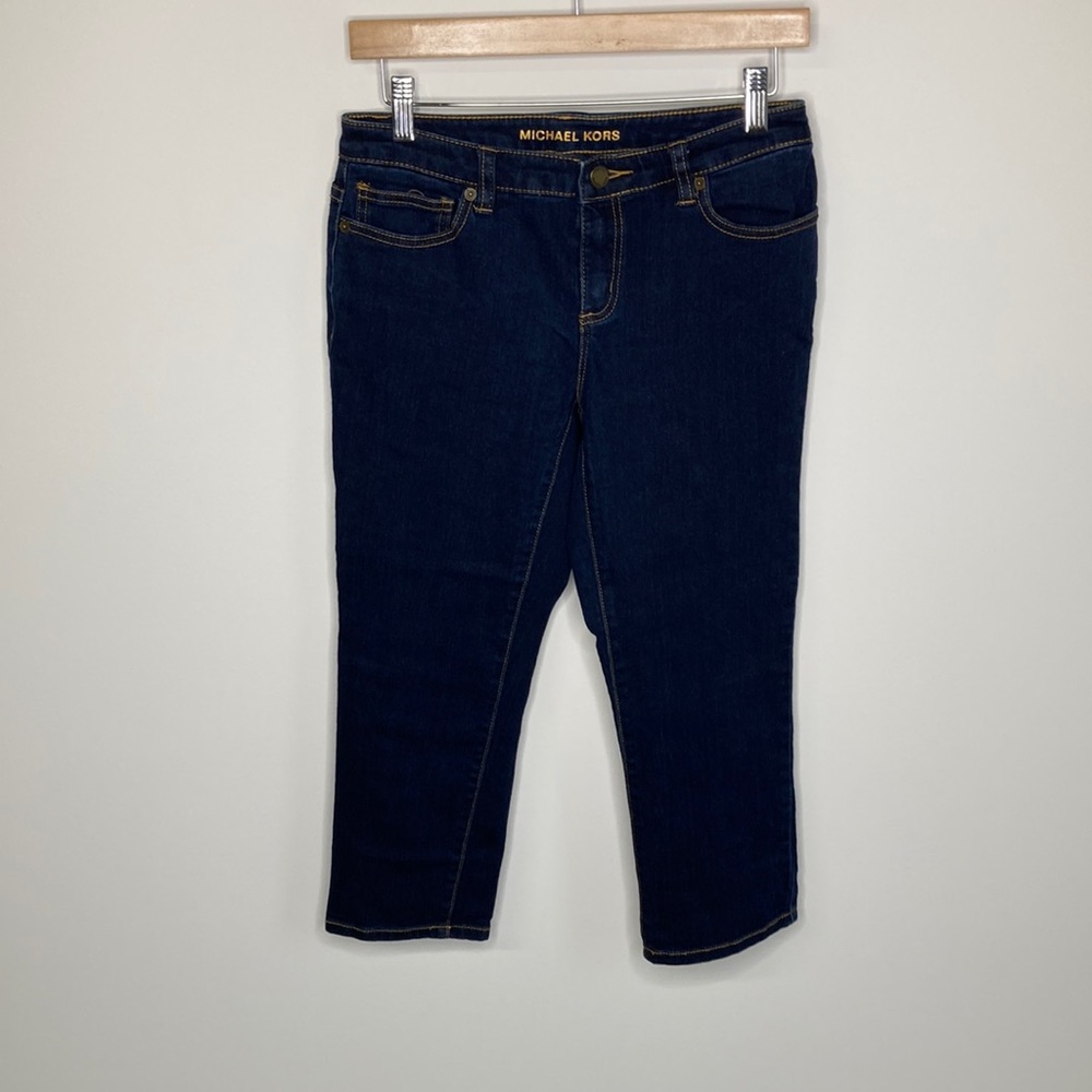 MICHAEL KORS | Skinny Cropped Dark Jean | 4